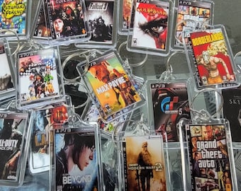 Playstation 3 PS3 Game Art Video Game Keychain | Chain | Hanger | Pendent (2-Sided Front and Back) backpack travel bag purse lanyard keyring