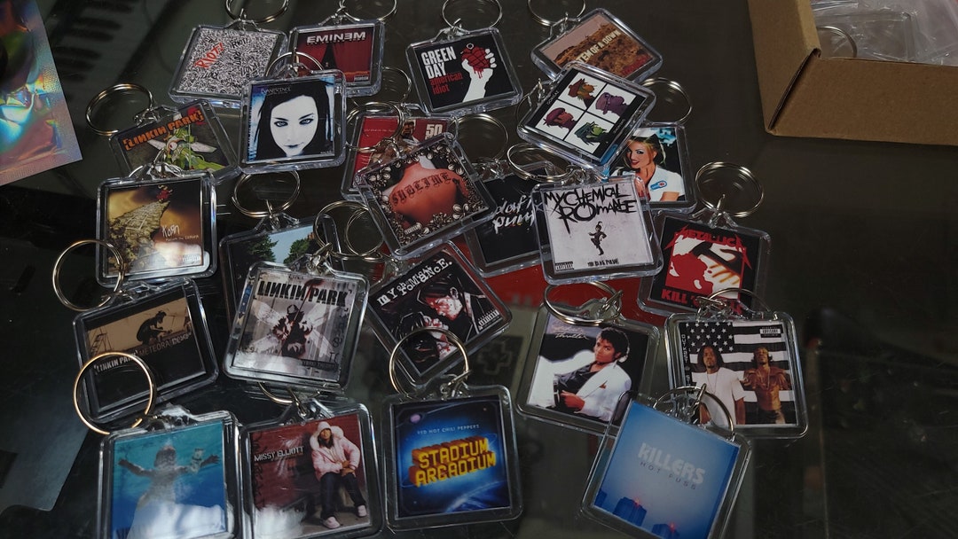 Album Artwork Music Art Keychain | Chain | Hanger | Pendent (2- Sided Front and Back) for keyrings, bags backpack, purses, lanyard, & more