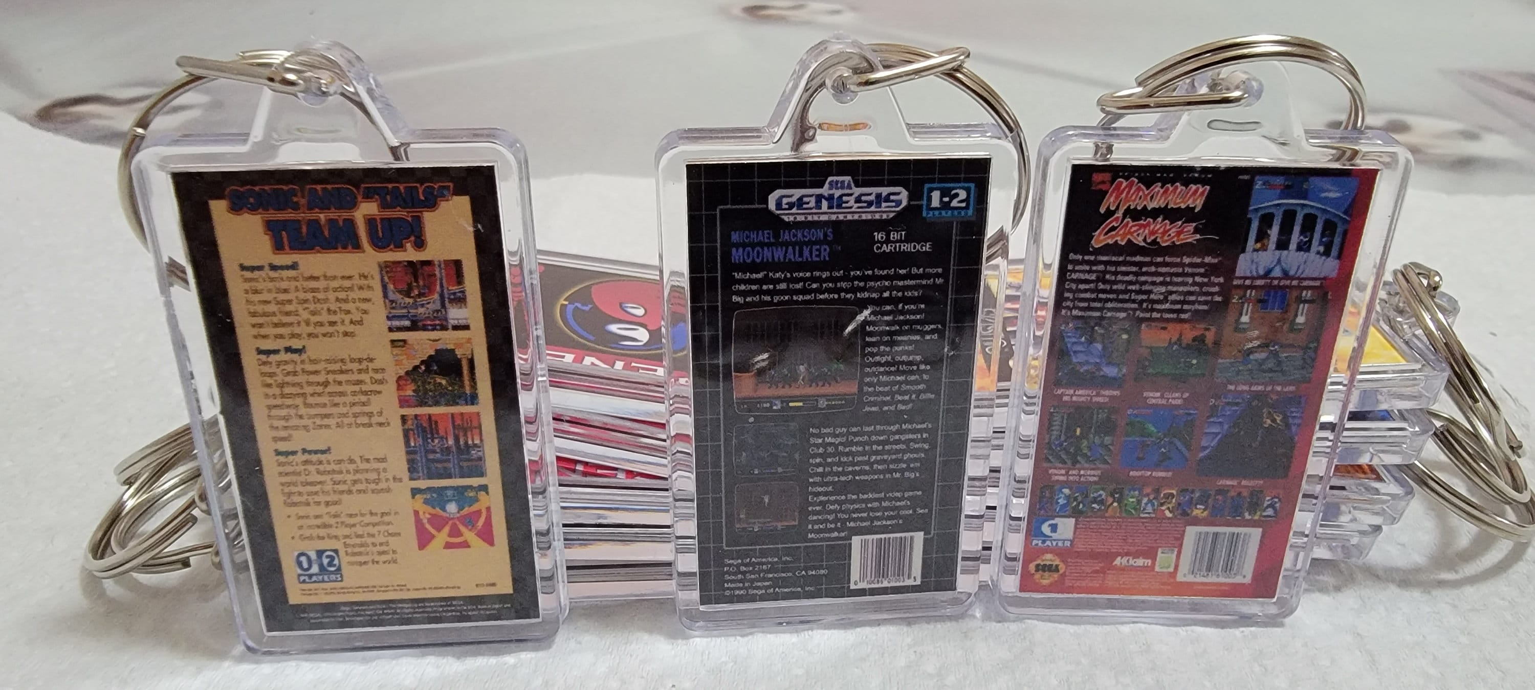 Sega Genesis Game Art Video Game Keychain | Chain | Hanger