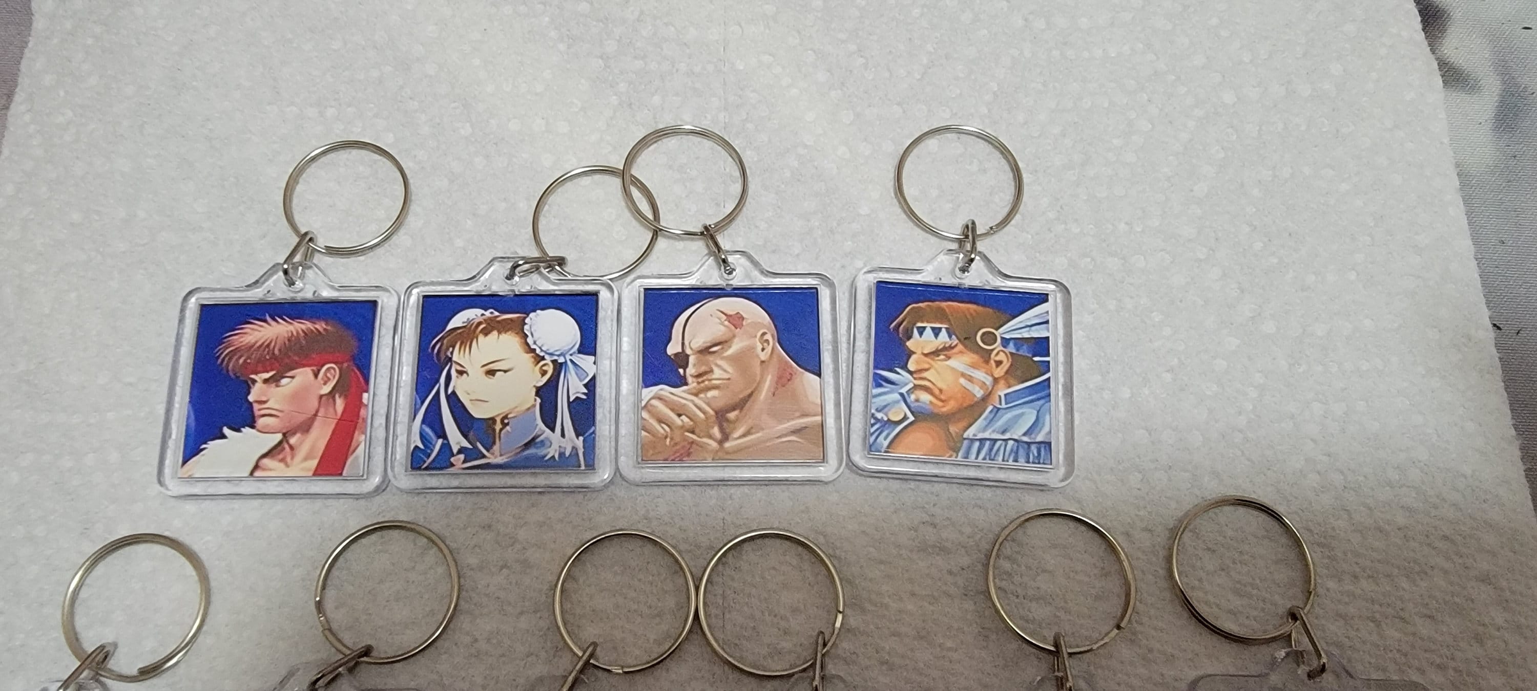 HD Street Fighter II Character Art Select Video Game Keychain