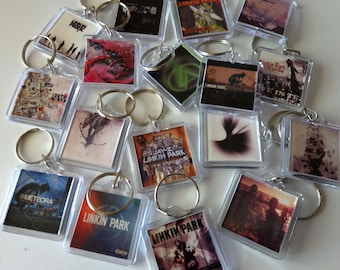 Linkin Park Album Artwork Music Art Keychain | Chain | Hanger | Pendent (2- Sided Front and Back) for keyrings bags backpack purses lanyard
