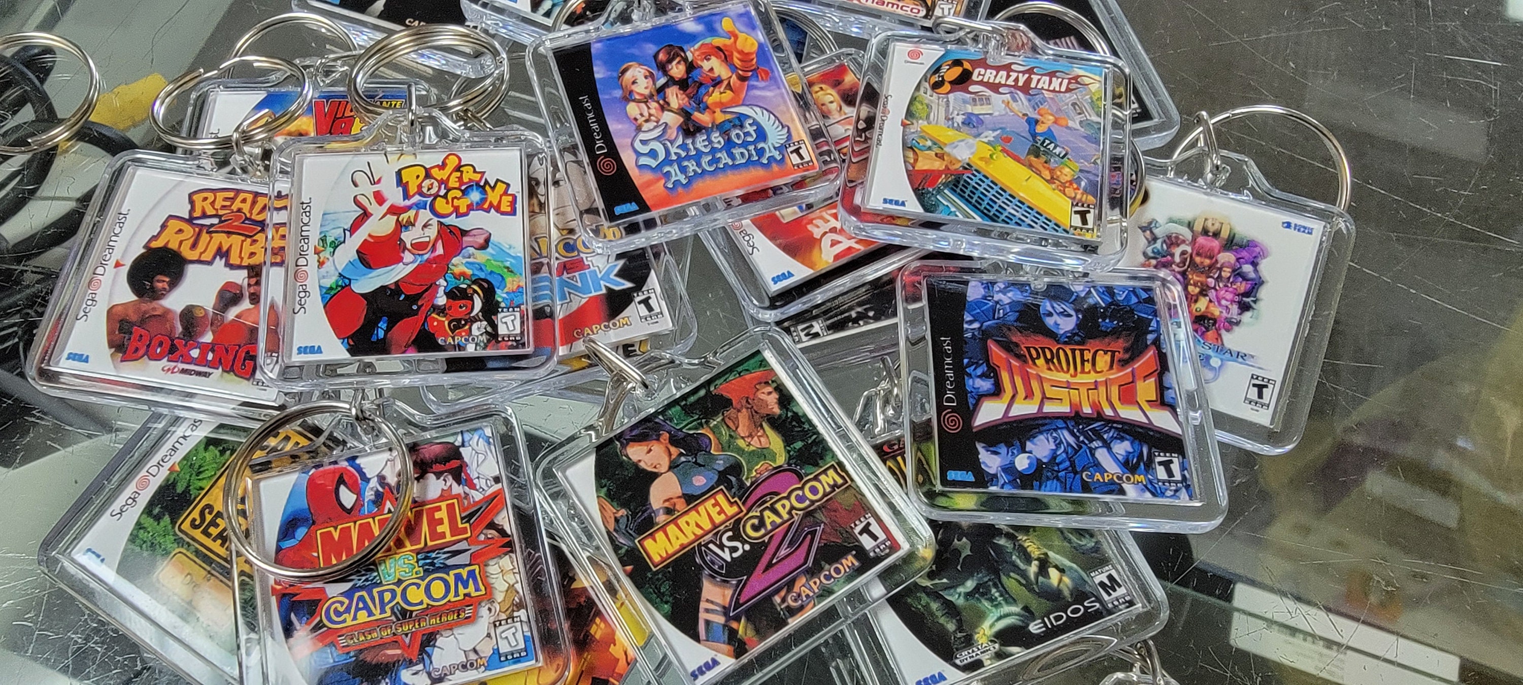 Sega Dreamcast Game Art Video Game Keychain | Chain | Hanger