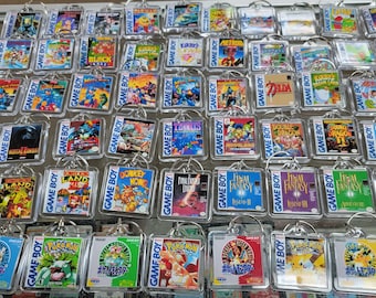 Gameboy GB Game Art Video Game Keychain | Chain | Hanger | Pendent (2- Sided Front and Back) for backpack travel bag purse lanyard keyring