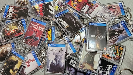 Playstation 4 PS4 Game Art Video Game Keychain | Chain | Hanger | Pendent (2- Sided Front and Back) for backpack travel bag purse lanyard