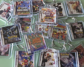 Nintendo DS NDS Game Art Video Game Keychain | Chain | Hanger | Pendent (2-Sided Front and Back) for backpack travel bag purse lanyard