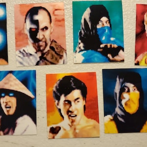 Juego de 7 pegatinas de selección de personajes de Mortal Kombat SNES, idea de regalo de vinilo, juego retro