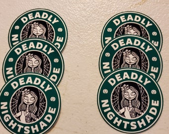 6 Pack Nightmare Before Christmas Sally "Deadly Nightshade" 2" Stickers
