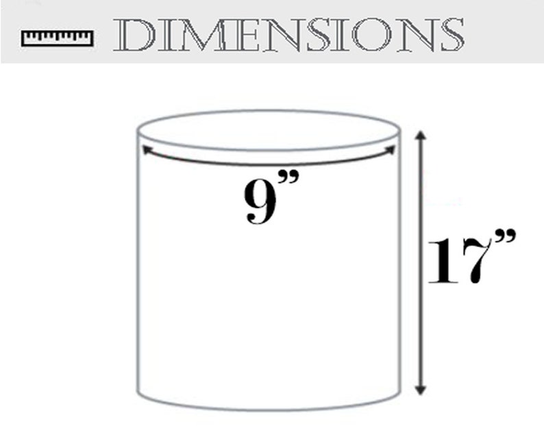 Puede incluir: Un recipiente cil&iacute;ndrico blanco con un di&aacute;metro de 23 cm y una altura de 43 cm.