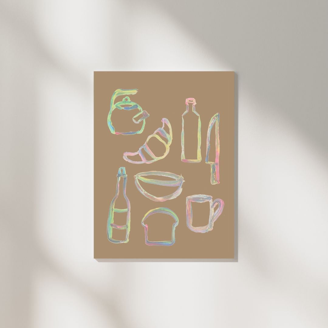 stylish kitchen prints | digital download | download... Kitchen Wall Art, DIGITAL FILE, Colorful Hygge Minimalist Cute ...