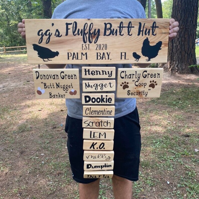 Custom chicken coop name sign chicken coop chicken sign Etsy