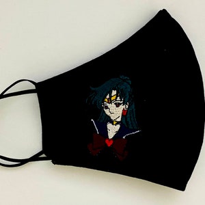 Sailor Pluto | Setsuna Meiou | Custom Embroidered Face Mask