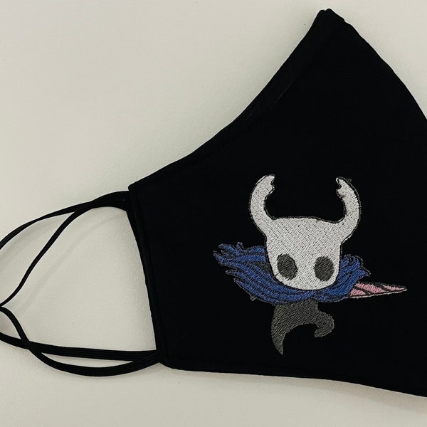 The Knight | Little Ghost | Hollow Knight | Custom Embroidered Face Mask