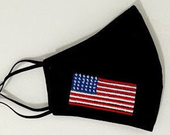 American Flag | Custom Embroidered Face Mask