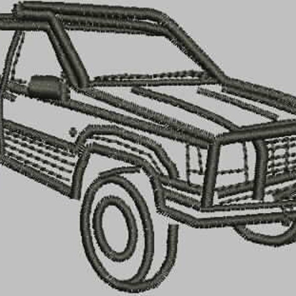 Embroidery file jeep