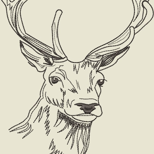 Deer head contours 20 cm
