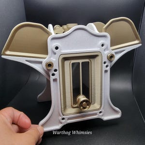 Porte-cartes haut de gamme - Marbre blanc et or iridium métallique