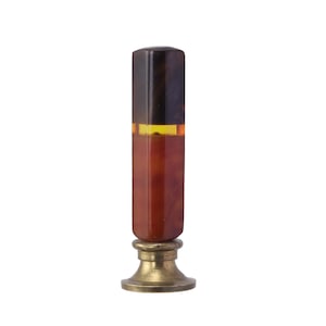 Art Deco Brass Bakelite Handle Wax Desk Seal with Rose 1920&#39;s