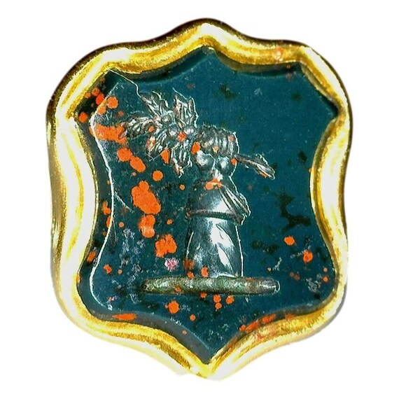 Antique Georgian GOLD & BLOODSTONE Intaglio Seal … - image 8