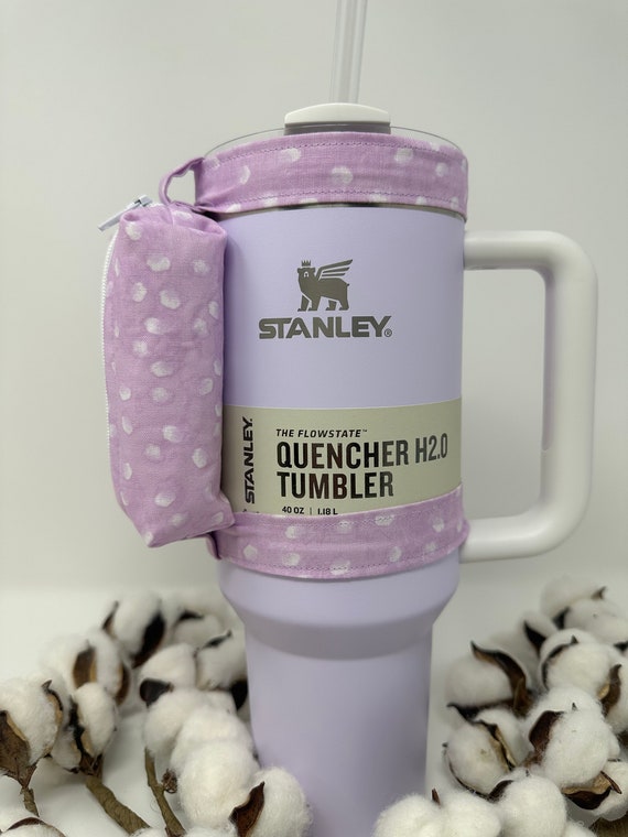 Stanley 40 ounce Lavender Lava tumbler ZIPPERED POUCH, tumbler backpack,  Tumbler zippered wallet, water bottle pouch