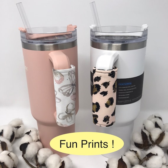 40 oz Tumbler With Handle,Leopard Print Skinny Vacuum Insulated Tumbler  With Straw,Cute Cheetah Print Cups Water Bottle CoffeeTravel Tumbler,  Leopard