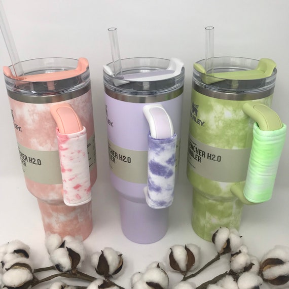 Lilac Tie Dye 40 Oz Handle Tumbler