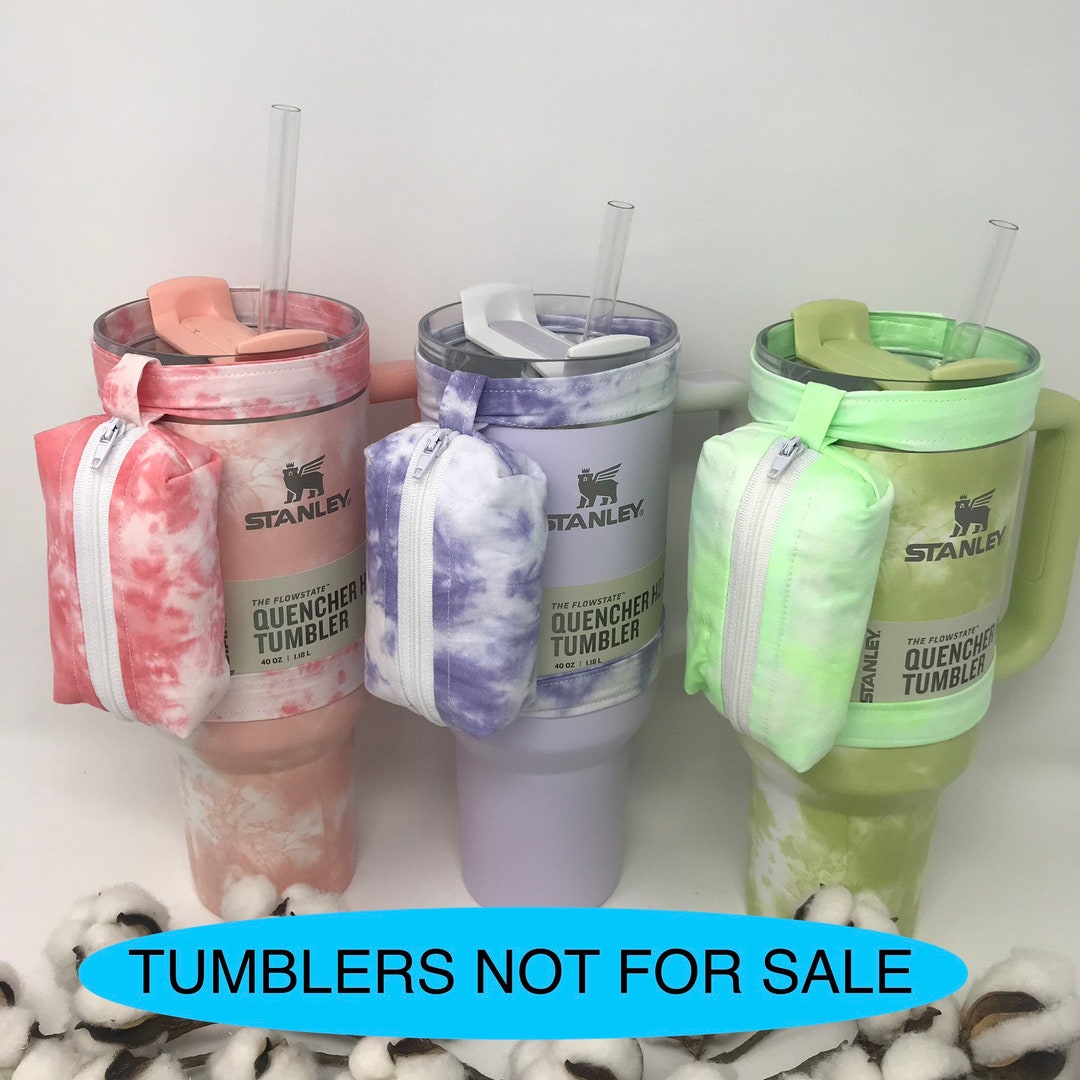 Stanley 40 Ounce Tumbler Zippered Pouch Tiedye Tumbler Etsy