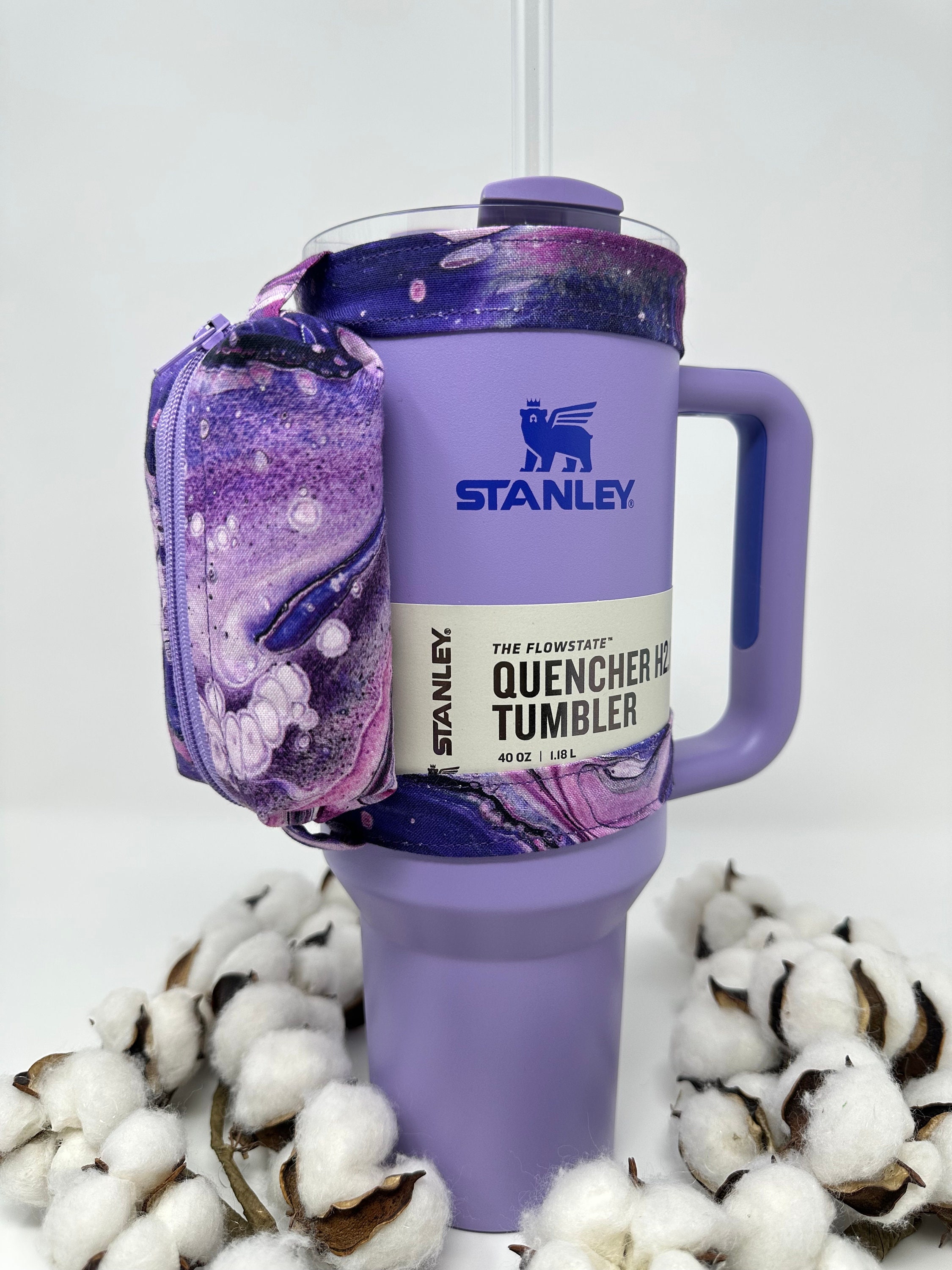 Stanley 40 Ounce Lavender Lava Tumbler ZIPPERED POUCH, Tumbler