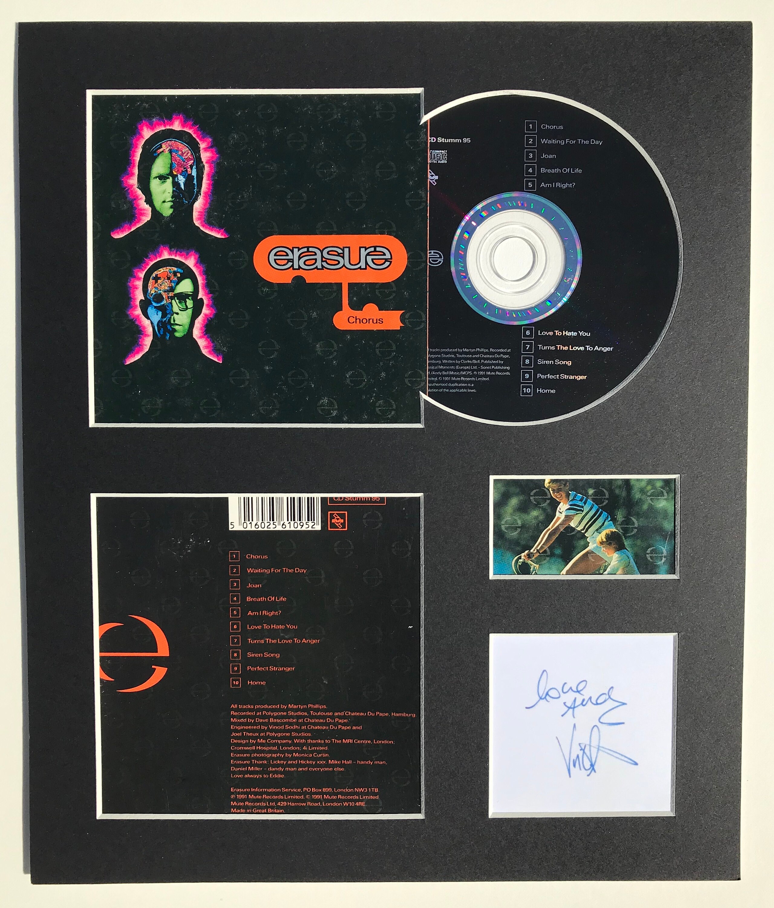 ERASURE Signed Autographed Chorus Mounted Album Etsy