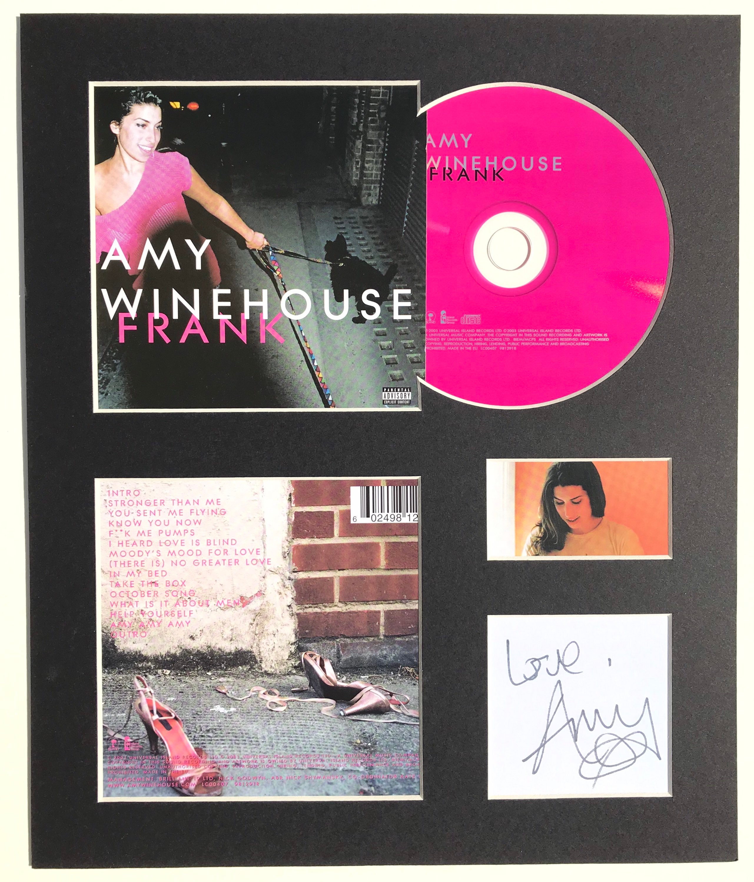 AMY WINEHOUSE Signed Autographed Frank Mounted Album Etsy