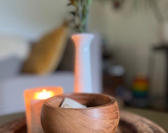 Small handmade wooden bowl