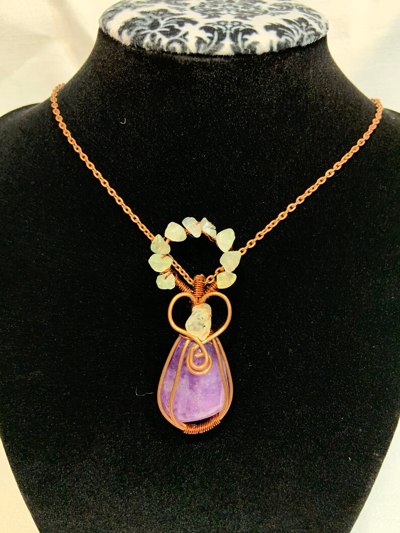 Amethyst and Prehnite with Epidote