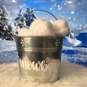 Custom Snowball Bucket, Snowball Fight, Snowballs, Personalized Bucket, Christmas Bucket