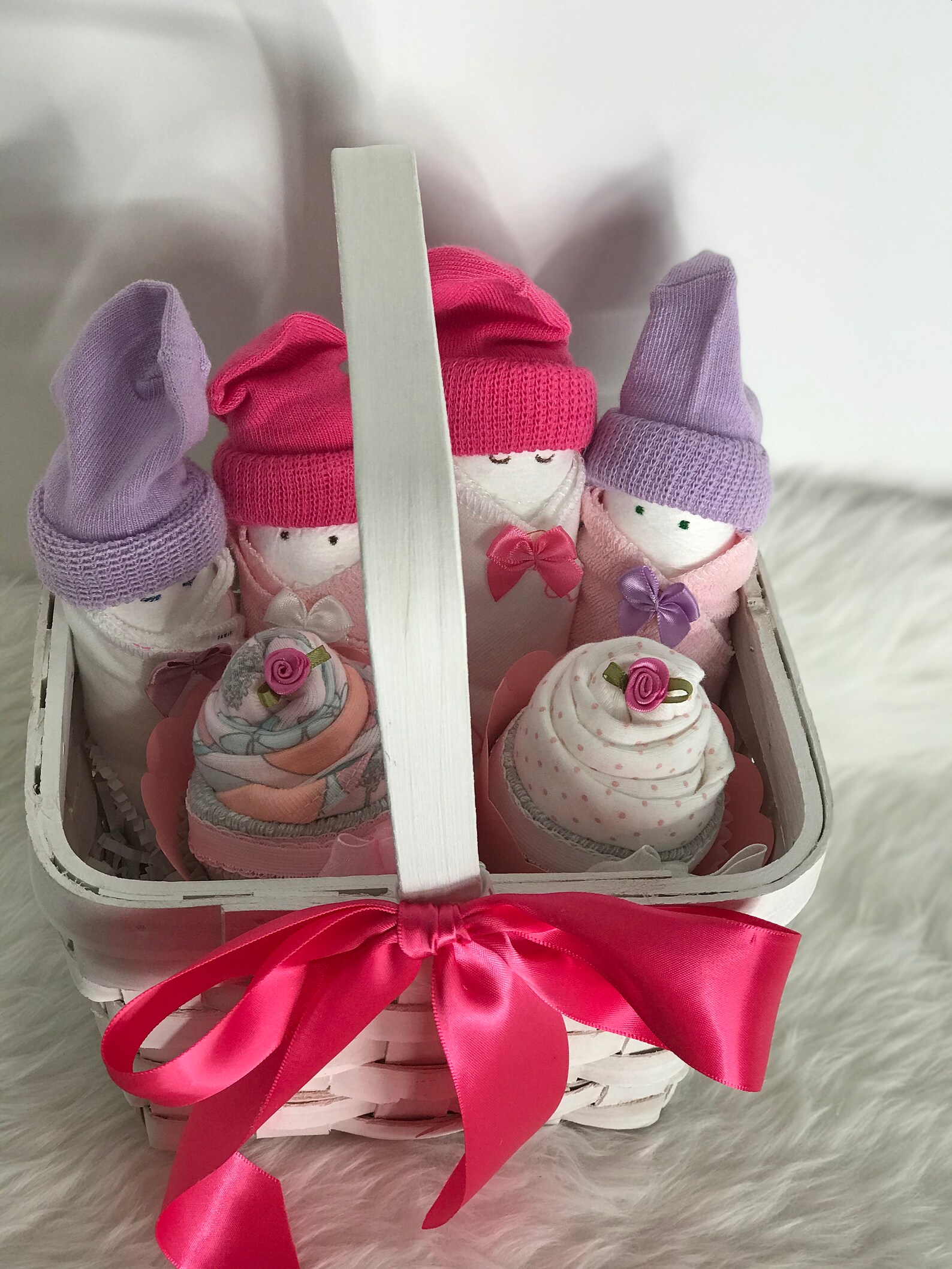 Baby Shower Basket Diaper Babies Bundle Diaper Blanket Etsy