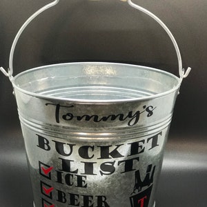 Bucket List, Beer Bucket, Birthday Bucket, Father&#39;s Day Bucket, Christmas gift