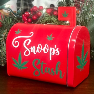 Snoop’s Stash Christmas Mailbox, Personalized Tin