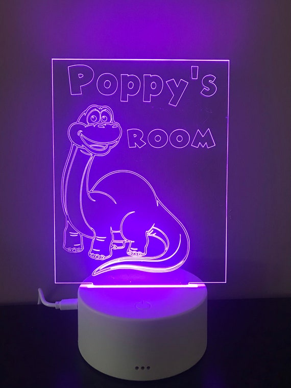 Personalized multi color changing Dinosaur night light