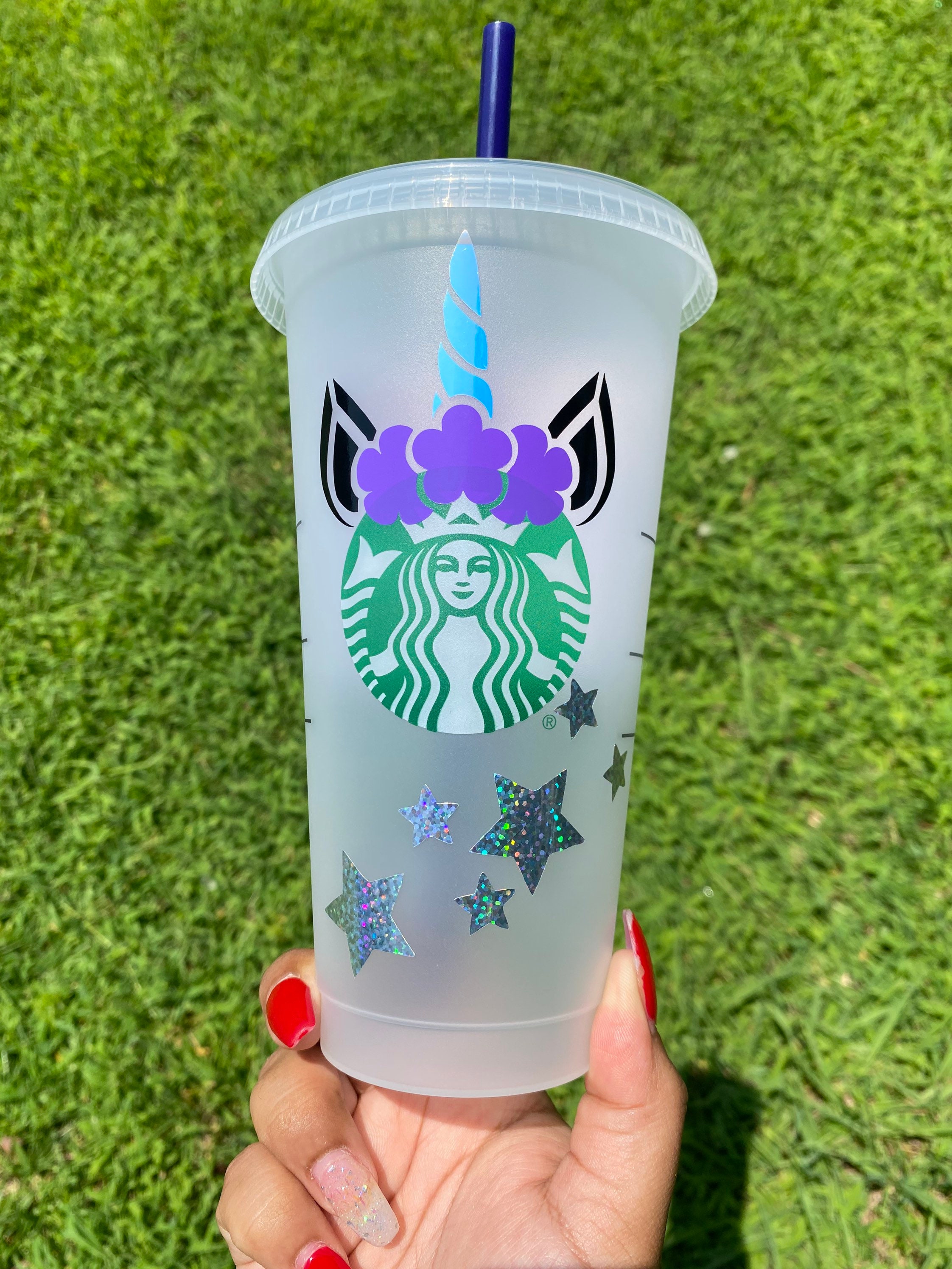 Unicorn Starbucks Cup Custom Unicorn Cup Starbucks Tumbler Etsy