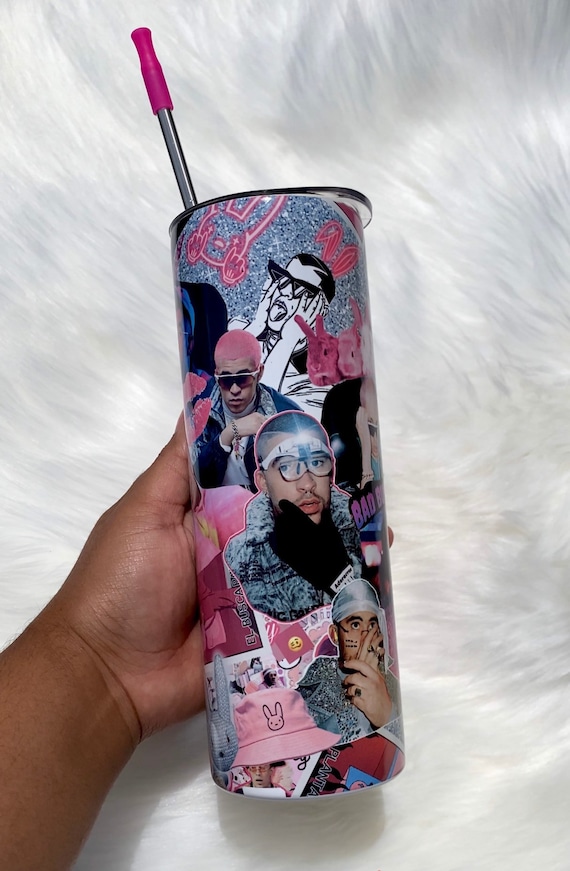 Home & Living skinny tumbler 20 oz Bad Bunny Custom tumbler 20 oz
