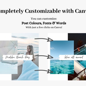 25 Coastal Crush Instagram Feed Template Canva Template - Etsy