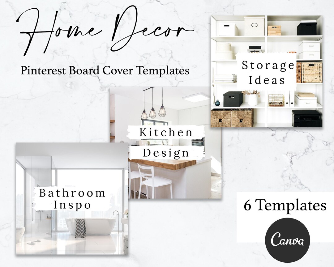 Home Decor Pinterest Board Covers Canva Pinterest Set up Pinterest
