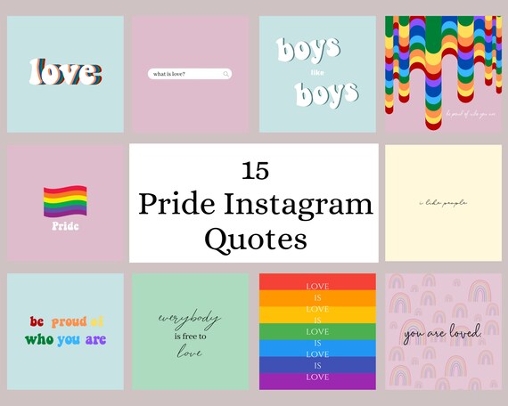 15 Pride Instagram Post Quotes Motivational Quotes Insta Etsy