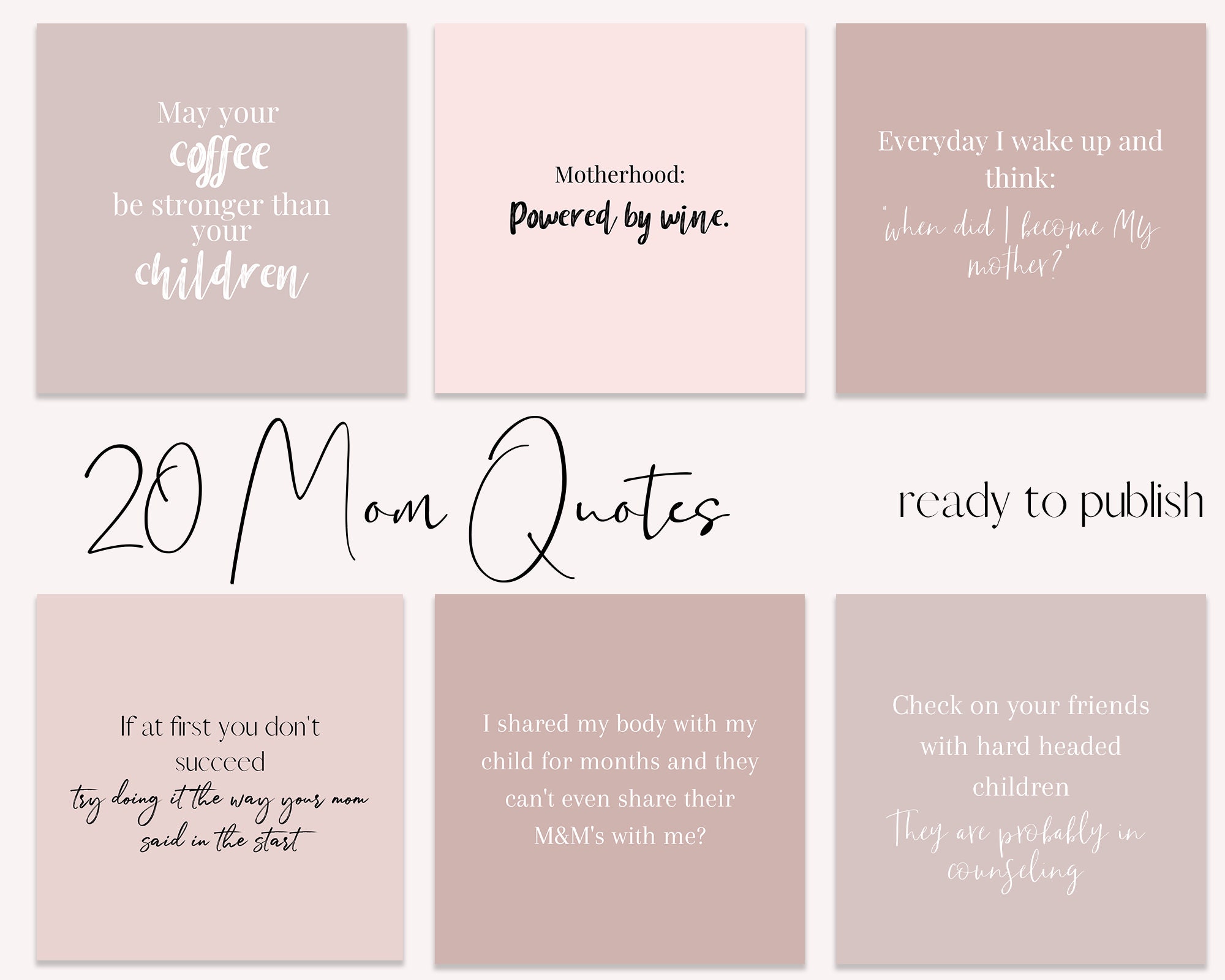 30 Mom Quotes for Instagram Pre Made Motivational Quotes - Etsy Hong Kong