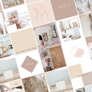 30 Boho Beige Instagram Templates for Canva Instagram Post - Etsy Canada