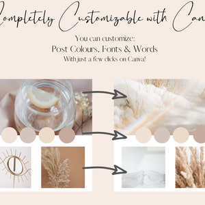 30 Boho Beige Instagram Templates for Canva Instagram Post - Etsy Canada