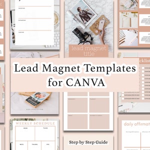 23 Lead Magnet Template Canva | Lead Magnet Canva Template Bundle | Workbook Templates | Checklist, Cheatsheets Templates