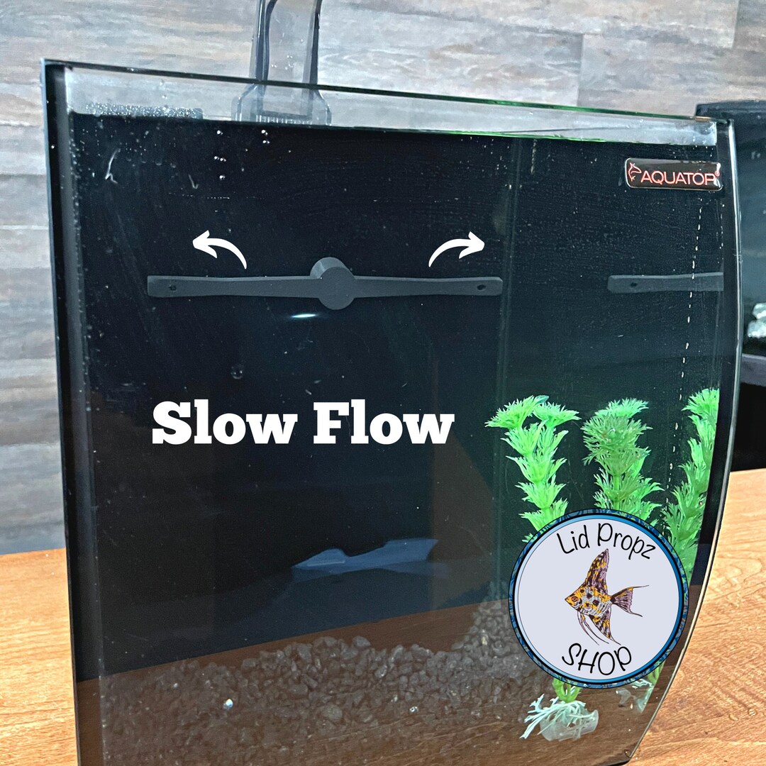 Aquatop Vertical Bowfront Aquarium Kit, Slow Flow Spray Bar, Safe for