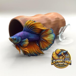 Betta Tube Log: Escondite de borde suave para acuario, refugio de madera natural para Betta: un lugar de descanso acogedor para Bettas y peces pequeños.