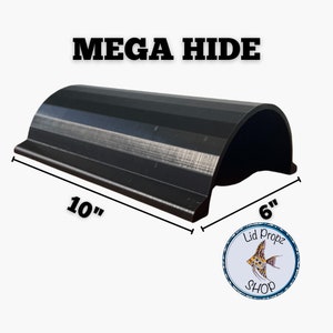 Natural Hiding Cave Set for Plecos & Bottom Dwellers – Includes MEGA 10&quot; Cave and Regular 4&quot; Hideout for Stress-Free, Healthy Fish