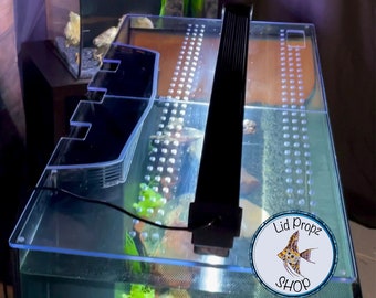 Clear Lid For 32.5 Gal. Fluval Flex, Fish Tank Lids By Tank Topz, Works with two lights FREE SHIPPING