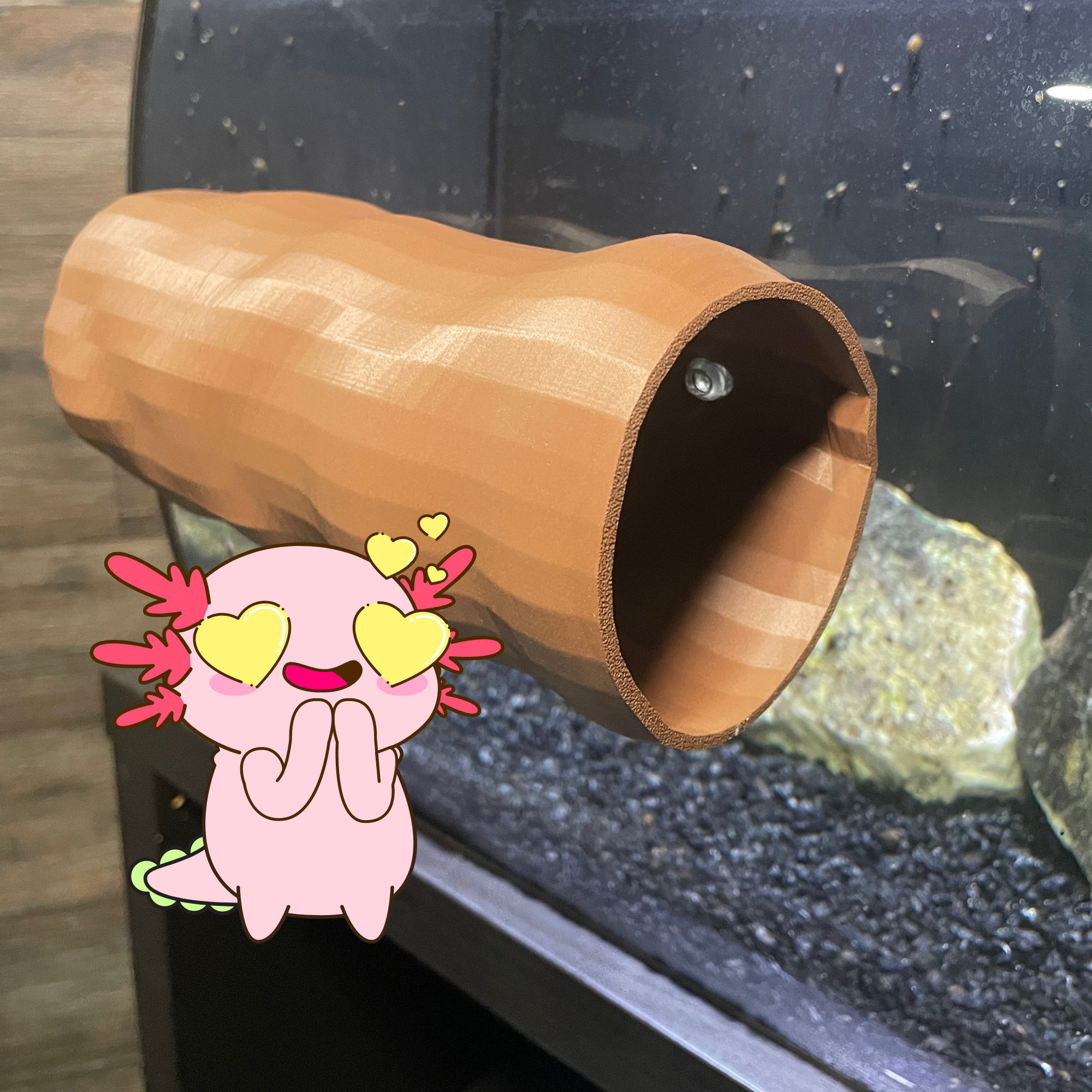 Axolotl MEGA Relaxation Log Tube for All Fish Three Suction Etsy